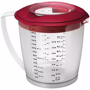 Mixovací nádoba s víčkem a odměrkou Westmark Helena 1400 ml, červená