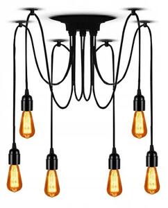 Toolight - Závěsná stropní lampa Spider 6 - černá - JDL-01