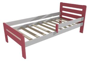 Vomaks Dětská postel se zábranou VMK001C KIDS Rozměr: 90 x 160 cm, Barva: barva růžová + bílá