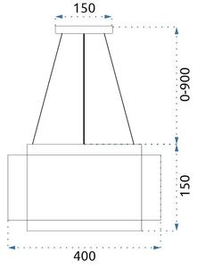 Toolight - Závěsná stropní lampa Fence - černá/zlatá - APP1000-CP