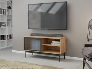 TV skříňka/stolek Brulpin 1K1P, Barva dřeva: dub artisan / dub artisan + černá Mirjan24 5903211277573