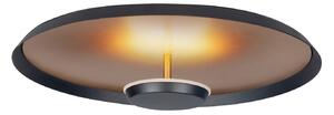 Stropní svítidlo LED Oro, Ø 36 cm, černá/zlatá, kovové, stmívatelné
