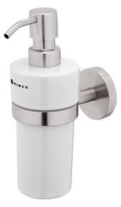 Keramický dávkovač tekutého mýdla nástěnný keramický, bílá a nerez NIMCO UNIX nerez UNM 13031KNL-10