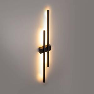 Nástěnné svítidlo LED Flash, černé, výška 90 cm, kovové 2 světla