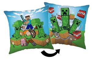 Dětský polštářek 40x40 cm Minecraft "Creeper Rush" – Jerry Fabrics