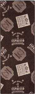 Breno Kusový koberec COFFEE PATTERN 44, 67x180 cm, Hnědá/Vícebarevné