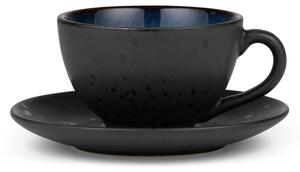 Černý/modrý keramický šálek na cappuccino 240 ml Gastro Dark Blue/Black – Bitz