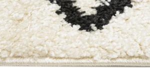 Kusový koberec shaggy Polta krémový atyp 60x200cm