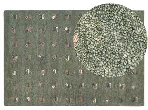Vlněný koberec gabbeh 160 x 230 cm zelený KIZARLI