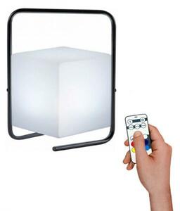 LEUCHTEN DIREKT is JUST LIGHT LED stolní lampa, černá, RGB, bateriové svítidlo, IP44, vč. USB-kabel, dálkový ovladač RGB+3000K