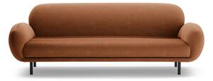 Pohovka z textilie bouclé v terakotové barvě 208 cm Poppy – Micadoni