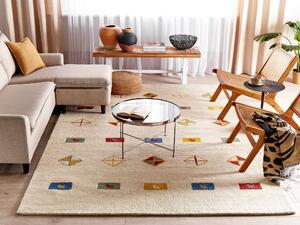 Vlněný koberec gabbeh 200 x 300 cm béžový MISINLI
