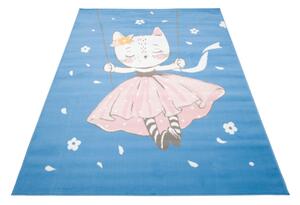Kusový koberec PP Kočka na houpačce 120x170cm