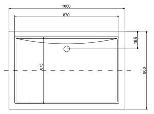 Besco Alpina Slimline obdélníková sprchová vanička 100x80 cm bílá #BAA-10814-P