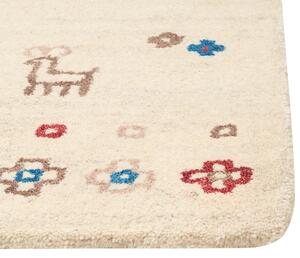 Vlněný koberec gabbeh 160 x 230 cm béžový SULUCA