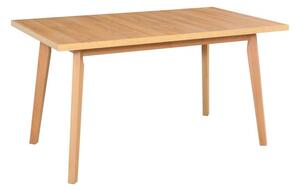 Drewmix jídelní sestava DX 9 + odstín lamina (deska stolu) bílá, odstín dřeva (židle + nohy stolu) bílá, potahový materiál látka