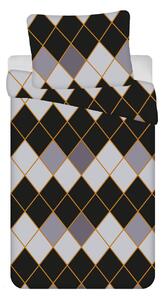 Jerry Fabrics Povlečení z mikrovlákna 140x200 + 70x90 cm - Káry černé