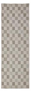 Zelený pratelný běhoun s příměsí bavlny 80x230 cm Muted Checkerboard – Flair Rugs