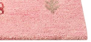 Vlněný koberec gabbeh 160 x 230 cm růžový YALAFI