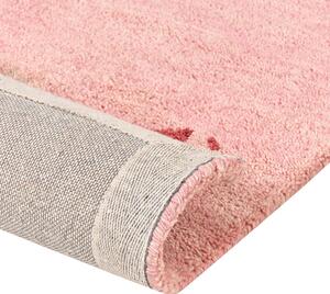 Vlněný koberec gabbeh 80 x 150 cm růžový YALAFI