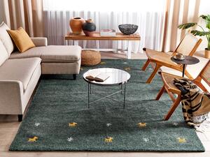 Vlněný koberec gabbeh 200 x 300 cm zelený CALTI