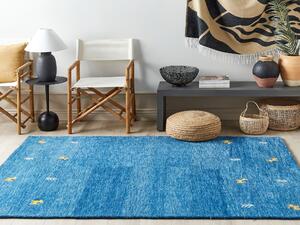 Vlněný koberec gabbeh 160 x 230 cm modrý CALTI