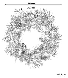 Vánoční věnec ⌀ 60 cm zelený KAMERUN