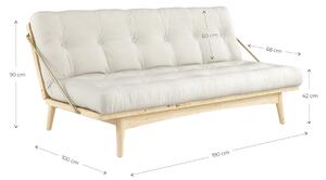 Béžová Pohovka Folk Sofa Bed Clear lacquered/Natural KARUP DESIGN
