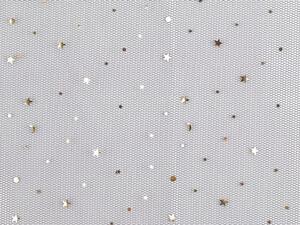 Tyl dekorační hvězdy šíře 48 cm návin 4,5 metru - 1 bílá - hologram