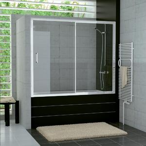 SanSwiss TOPB2 1700 50 07 Vanové dveře s pevnou stěnou v rovině 170 cm, aluchrom/sklo