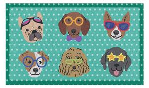 Rohožka 40x70 cm Dogs on Polka Dots – Artsy Doormats