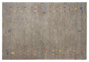 Vlněný koberec gabbeh 140 x 200 cm šedý SEYMEN