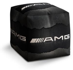 Sablio Taburet Cube AMG černá: 40x40x40 cm