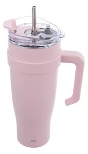 Růžový termo hrnek s brčkem 1,2 l Termo – Orion