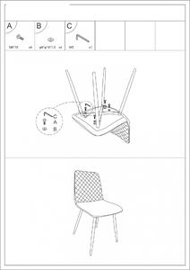 Jídelní židle ULDA - šedá