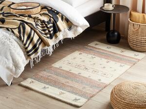 Vlněný koberec gabbeh 80 x 150 cm béžový/hnědý KARLI