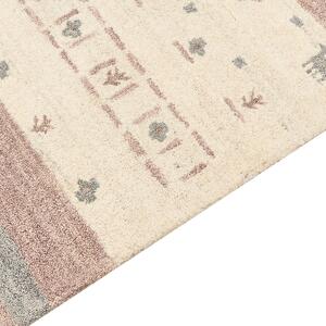 Vlněný koberec gabbeh 80 x 150 cm béžový/hnědý KARLI