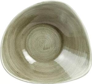 Talíř hluboký Churchill Patina Burnished Green 23,5 cm, trojúhelníkový