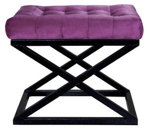 Atelier del Sofa Taburet Capraz - Black, Purple, Černá, Purpurová