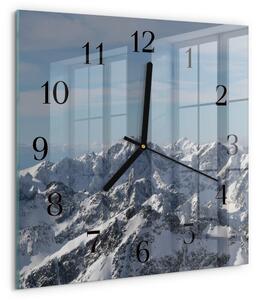 Skleněné hodiny na stěnu Hory zskc-30x30-00172658