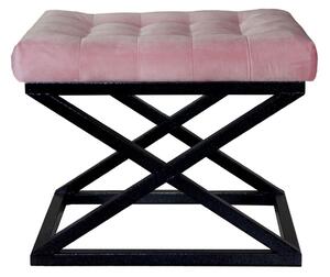 Atelier del Sofa Taburet Capraz - Black, Pink, Černá, Růžová