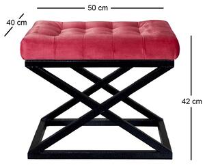 Atelier del Sofa Taburet Capraz - Black, Red, Černá, Červená