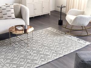 Vlněný koberec 160 x 230 cm černý/bílý KAVAK
