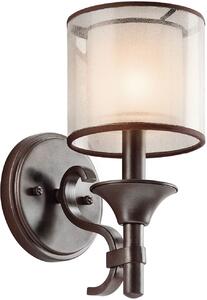 Elstead Lighting Lacey nástěnné svítidlo 1x40 W hnědá-krémová KL-LACEY1-MB