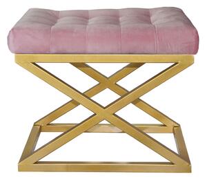 Atelier del Sofa Taburet Capraz - Golden, Pink, Zlatá, Růžová