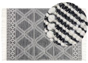 Vlněný koberec 160 x 230 cm šedý/krémově bílý TOPRAKKALE