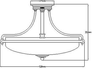 Elstead Lighting Griffin stropní světlo 4x60 W nikl QZ-GRIFFIN-SFM-AN