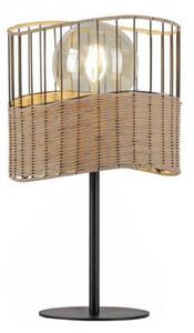 LEUCHTEN DIREKT is JUST LIGHT stolní lampa z černého kovu a dřeva v rustikálním vintage stylu