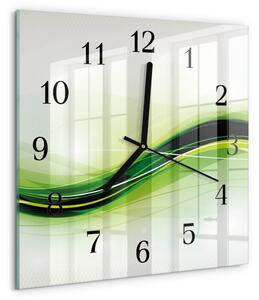 Skleněné hodiny na stěnu Abstraktní čáry zskc-30x30-00172707