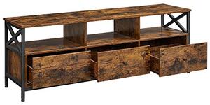 Goleto Rustikální TV stolek 40 x 147 x 50 cm| černohnědý